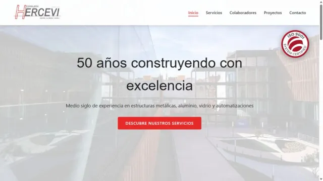 Captura real de la web de Hercevi
